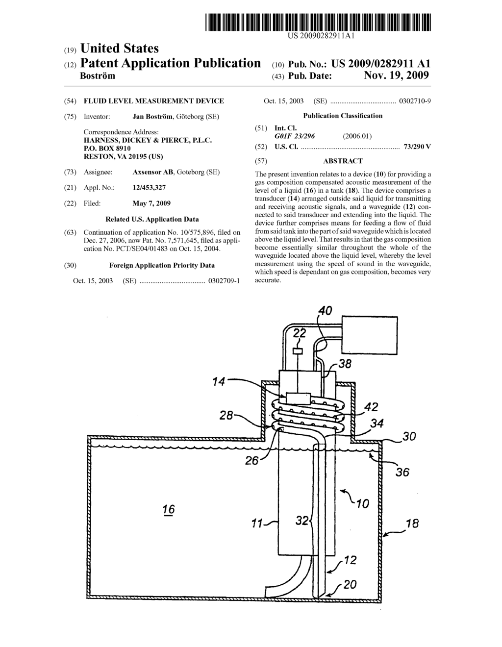 Fluid level measurement device - diagram, schematic, and image 01