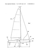 MONOHULL SAILING VESSEL HAVING A LIFTING HYDROFOIL diagram and image