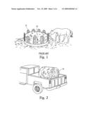 Hay feeder for livestock diagram and image