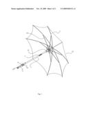 Umbrella structure capable of producing cool wind diagram and image
