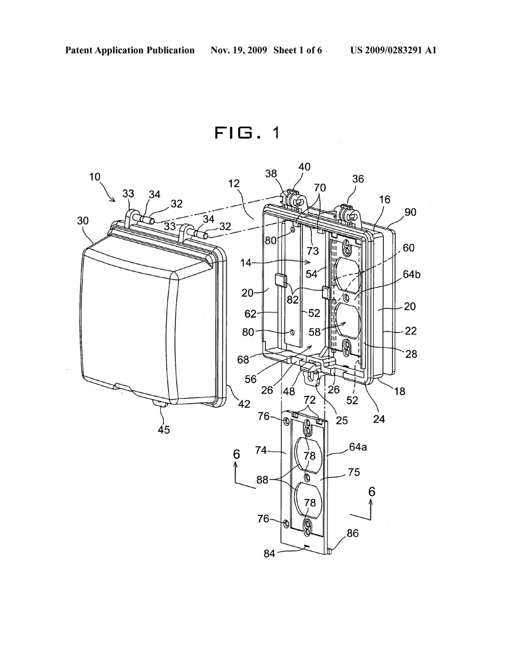 Face slide weatherproof electric enclosure - diagram, schematic, and image 02