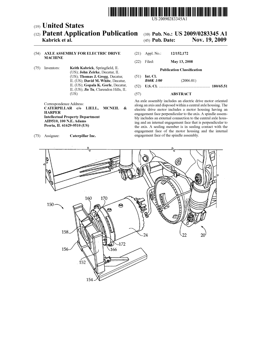 Axle assembly for electric drive machine - diagram, schematic, and image 01