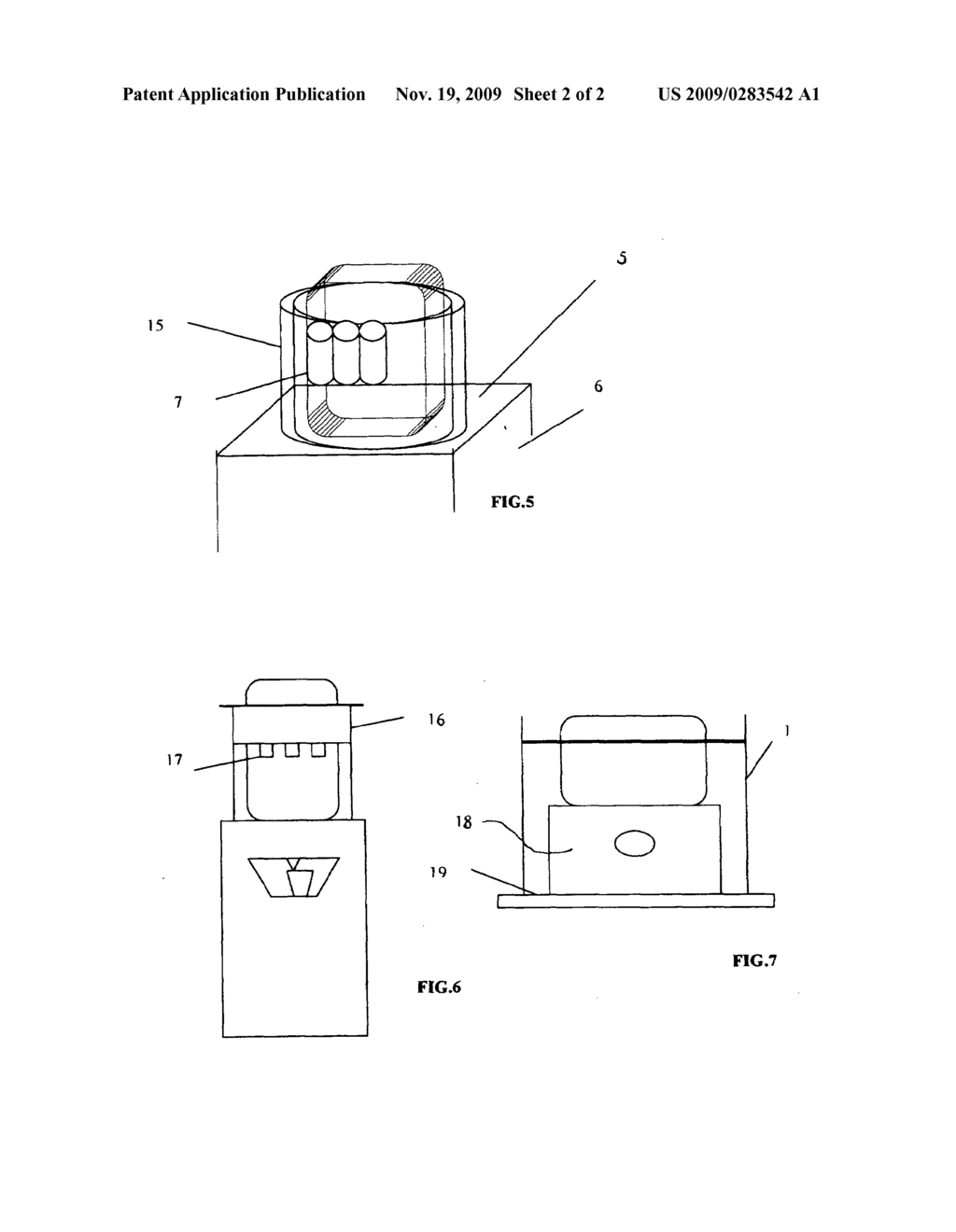 Receptacle for containers with flavouring agents - diagram, schematic, and image 03