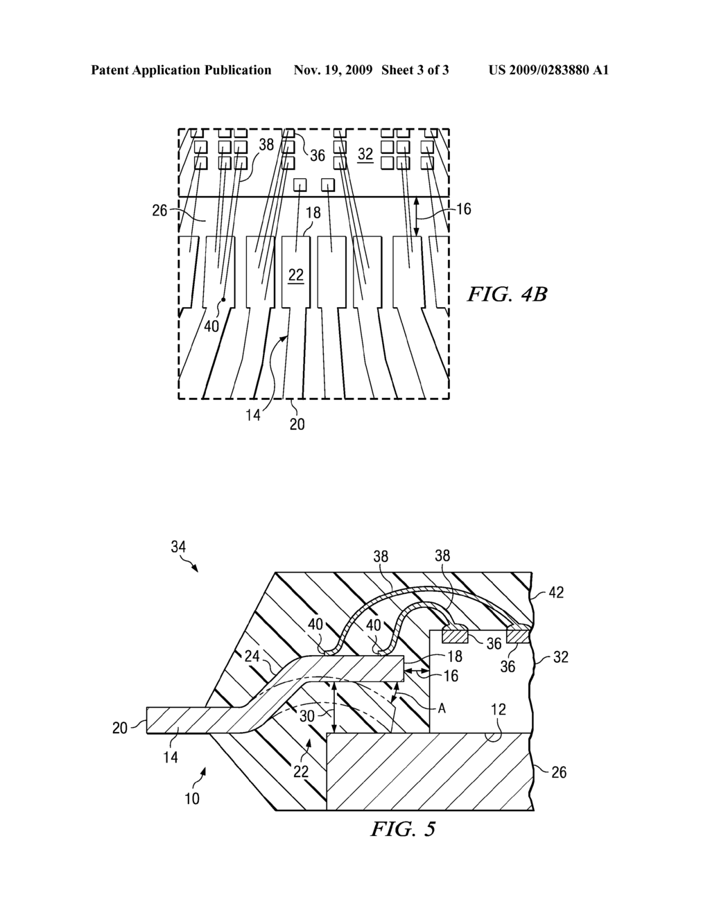 Semiconductor Chip Package Assembly with Deflection- Resistant Leadfingers - diagram, schematic, and image 04