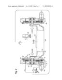 MACHINING CENTER WITH A ROTATABLE AND PIVOTABLE WORKPIECE TABLE HAVING A CLAMPING DEVICE FOR THE ROTATION AXIS diagram and image