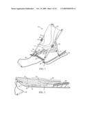 DEVICE FOR TRANSPORTING A TODDLER ACROSS SNOW diagram and image