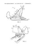 DEVICE FOR TRANSPORTING A TODDLER ACROSS SNOW diagram and image