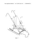 DEVICE FOR TRANSPORTING A TODDLER ACROSS SNOW diagram and image