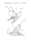 DEVICE FOR TRANSPORTING A TODDLER ACROSS SNOW diagram and image