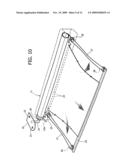 Sunshade device for motor-vehicles, with shape memory actuator diagram and image