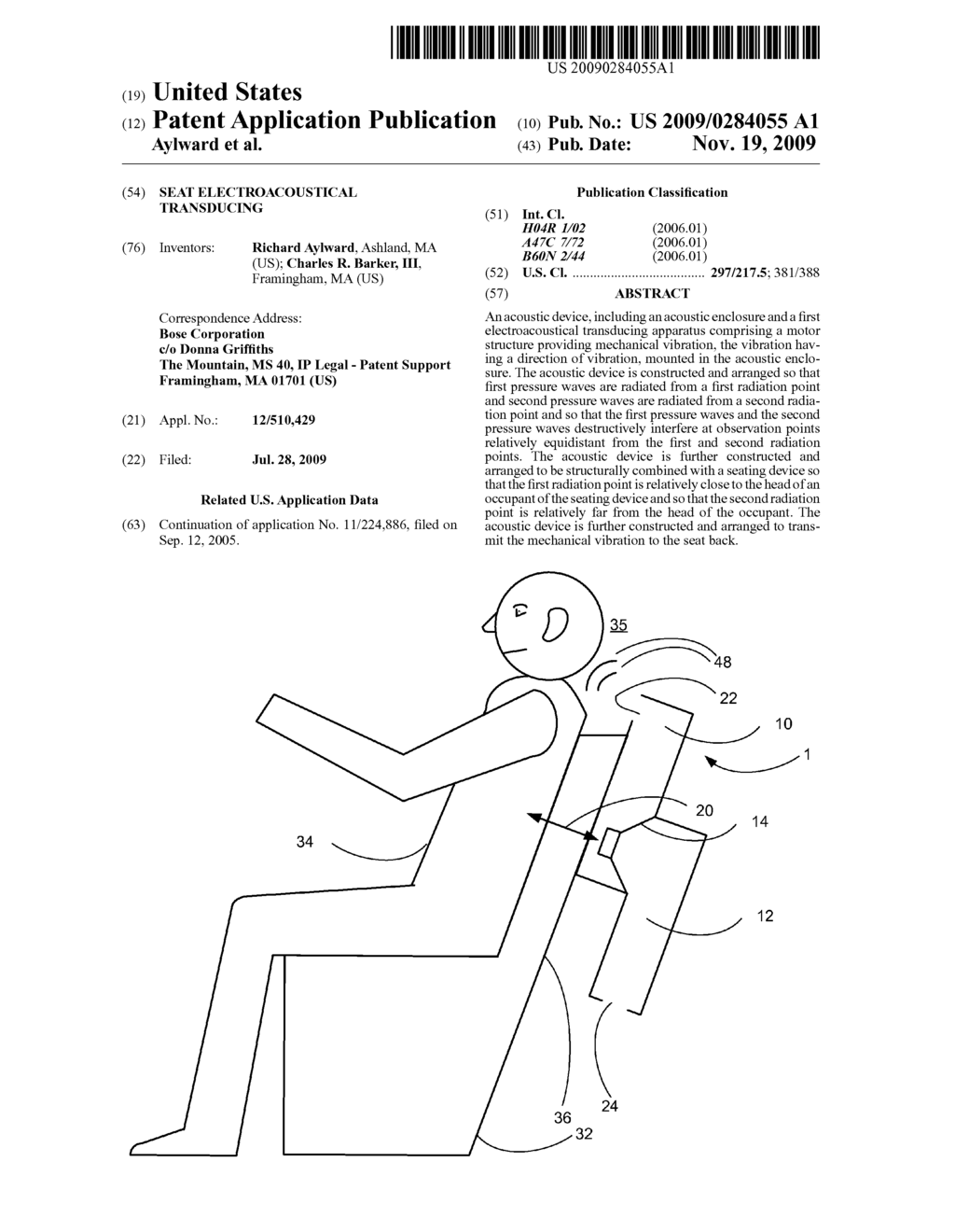 SEAT ELECTROACOUSTICAL TRANSDUCING - diagram, schematic, and image 01