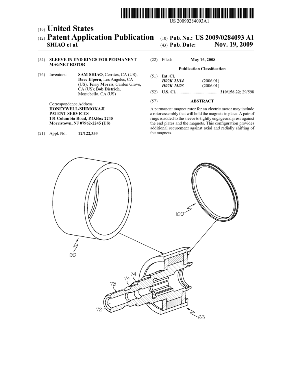 SLEEVE IN END RINGS FOR PERMANENT MAGNET ROTOR - diagram, schematic, and image 01