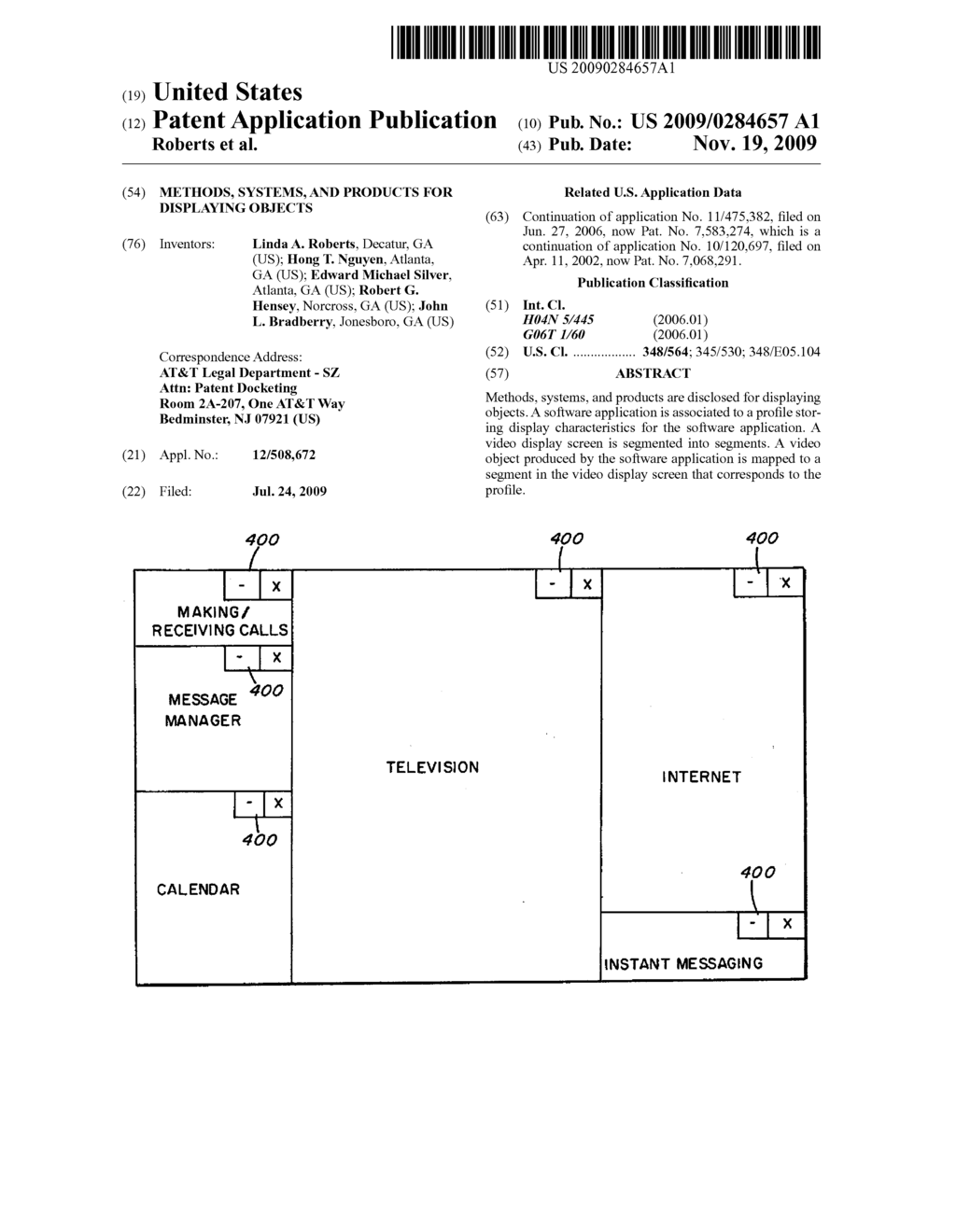 Methods, Systems, and Products for Displaying Objects - diagram, schematic, and image 01