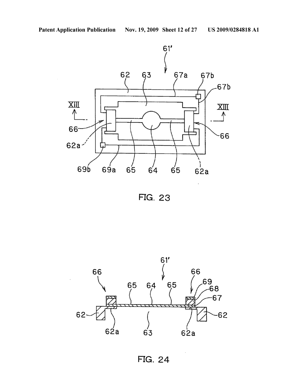 PIEZOELECTRIC MIRROR DEVICE, OPTICAL DEVICE USING THE PIEZOELECTRIC MIRROR DEVICE AND METHOD FOR MANUFACTURING PIEZOELECTRIC MIRROR DEVICE - diagram, schematic, and image 13