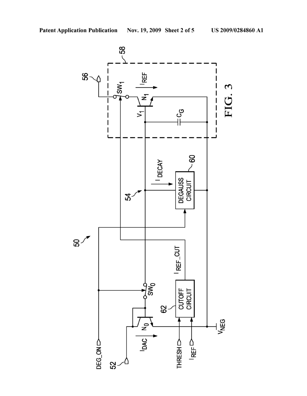 DEGAUSS CONTROL FOR MAGNETIC DISK-DRIVE PREAMPLIFIER - diagram, schematic, and image 03