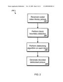 Deblocking algorithm for coded video diagram and image