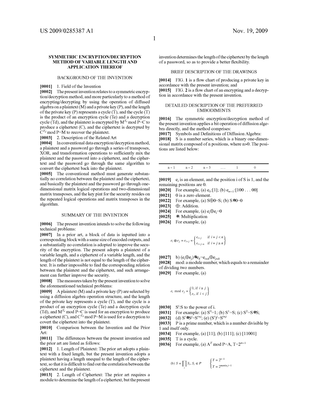 Symmetric encryption/decryption method of variable length and application thereof - diagram, schematic, and image 03