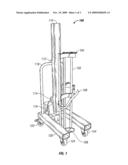 COMPACT SYSTEM FOR LIFTING AND MOVING A PRESSURIZED TANK diagram and image