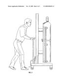 COMPACT SYSTEM FOR LIFTING AND MOVING A PRESSURIZED TANK diagram and image