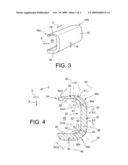 ASYMMETRICAL MEMBER FOR LOCKING RING SECTORS TO A TURBINE ENGINE CASING diagram and image