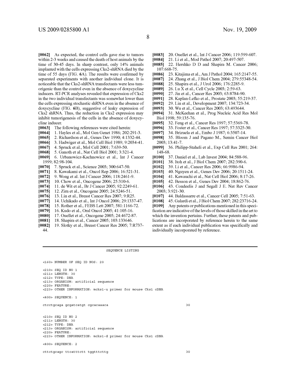 Aberrant expression of CKS1 and CKS2 and uses thereof - diagram, schematic, and image 18