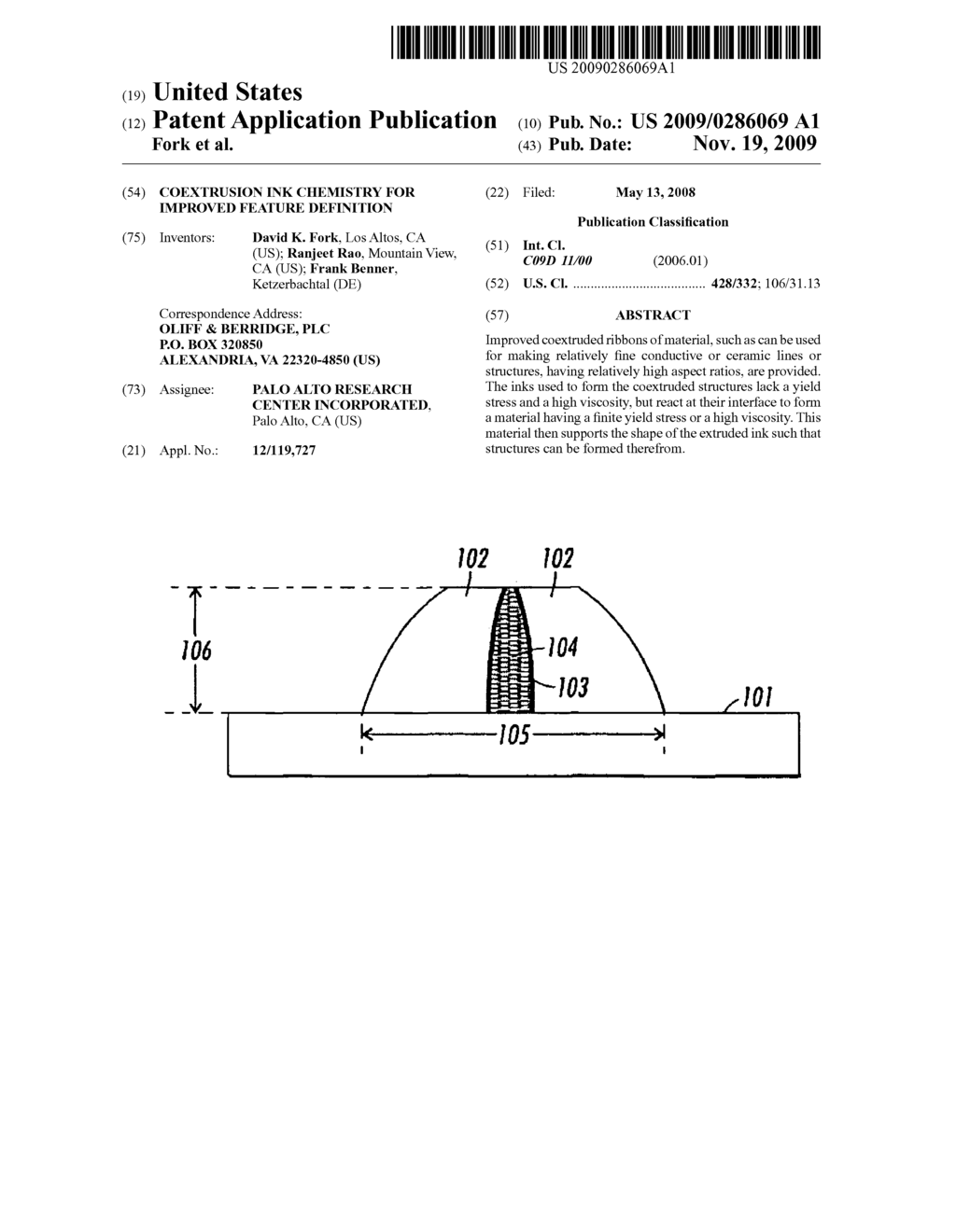 COEXTRUSION INK CHEMISTRY FOR IMPROVED FEATURE DEFINITION - diagram, schematic, and image 01