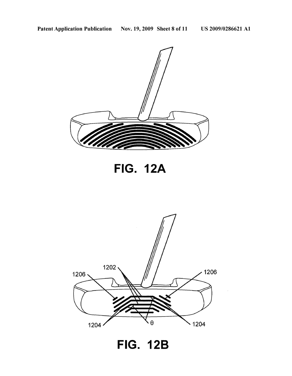 Putter Heads and Putters Including Polymeric Material as Part of the Ball Striking Face - diagram, schematic, and image 09