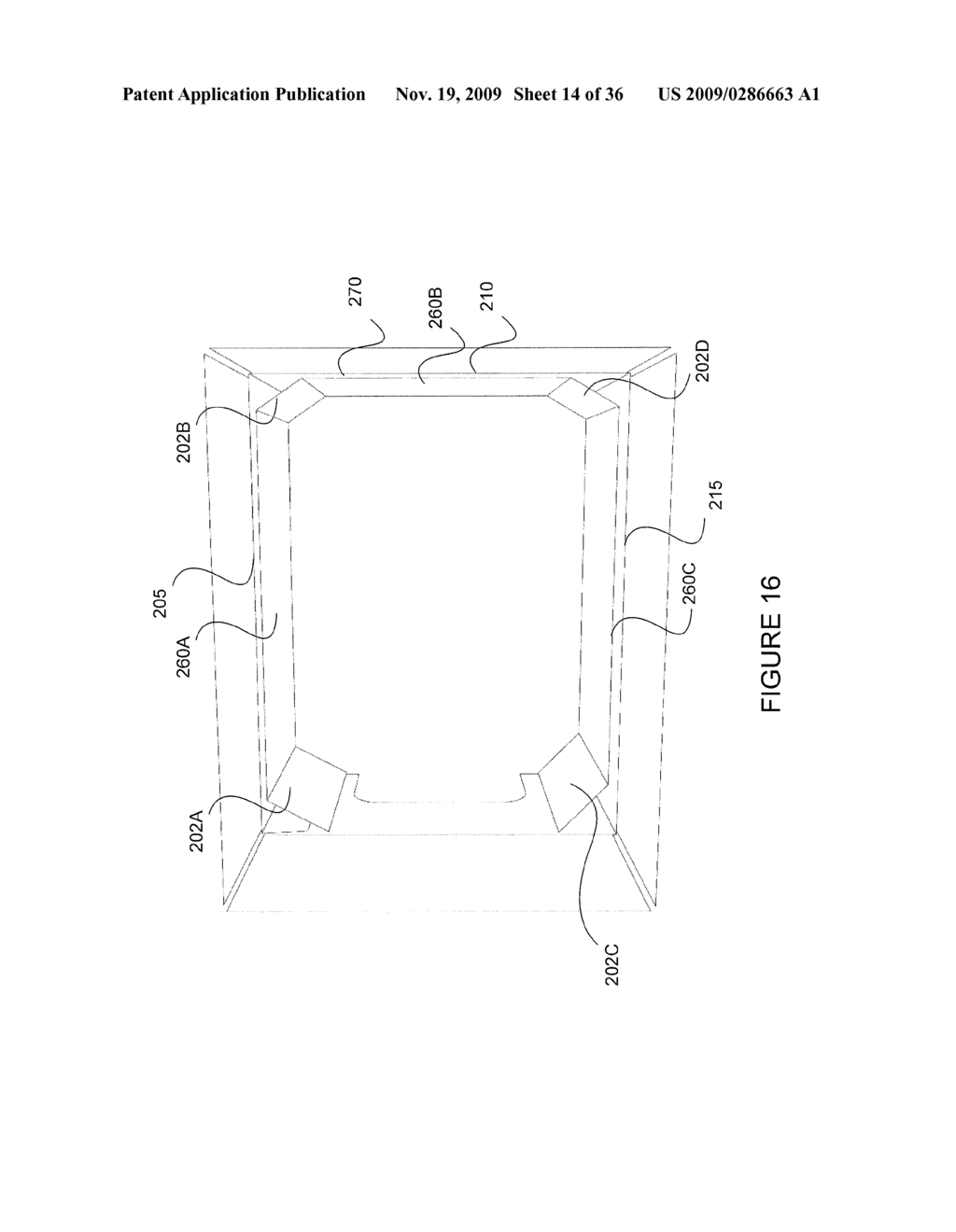 MATERIALS FOR AND METHOD FOR MANUFACTURING CONTAINER WITH CORNER SUPPORTS AND RESULTING CONTAINER - diagram, schematic, and image 15