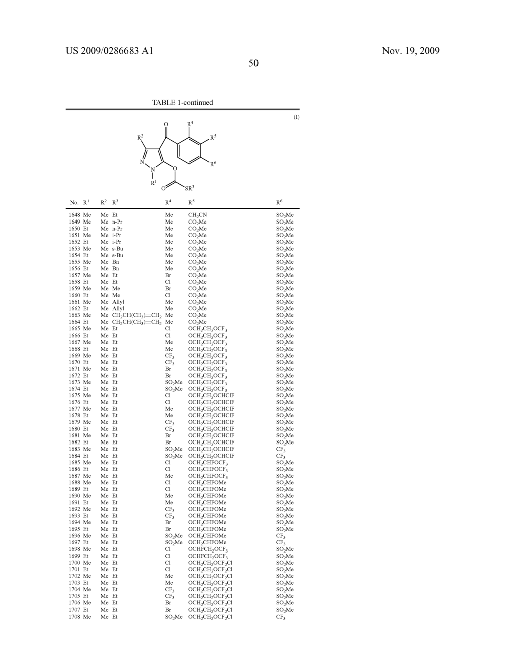 BENZOYLPYRAZOLE COMPOUNDS AND HERBICIDES CONTAINING THEM - diagram, schematic, and image 51
