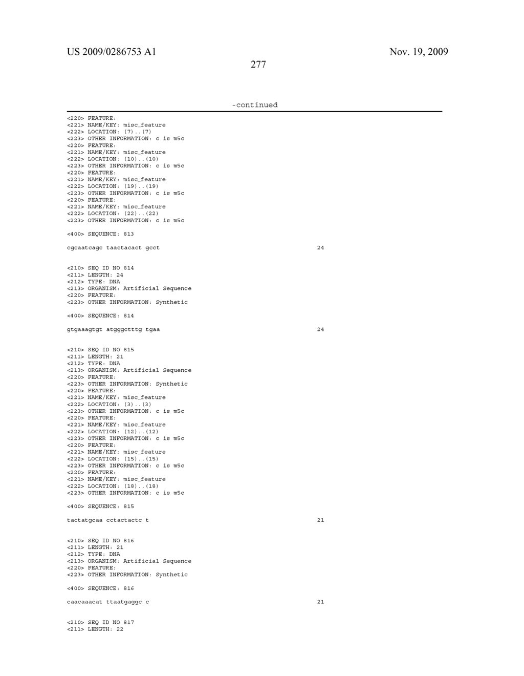 NOVEL OLIGONUCLEOTIDE COMPOSITIONS AND PROBE SEQUENCES USEFUL FOR DETECTION AND ANALYSIS OF MICRORNAS AND THEIR TARGET MRNAS - diagram, schematic, and image 288