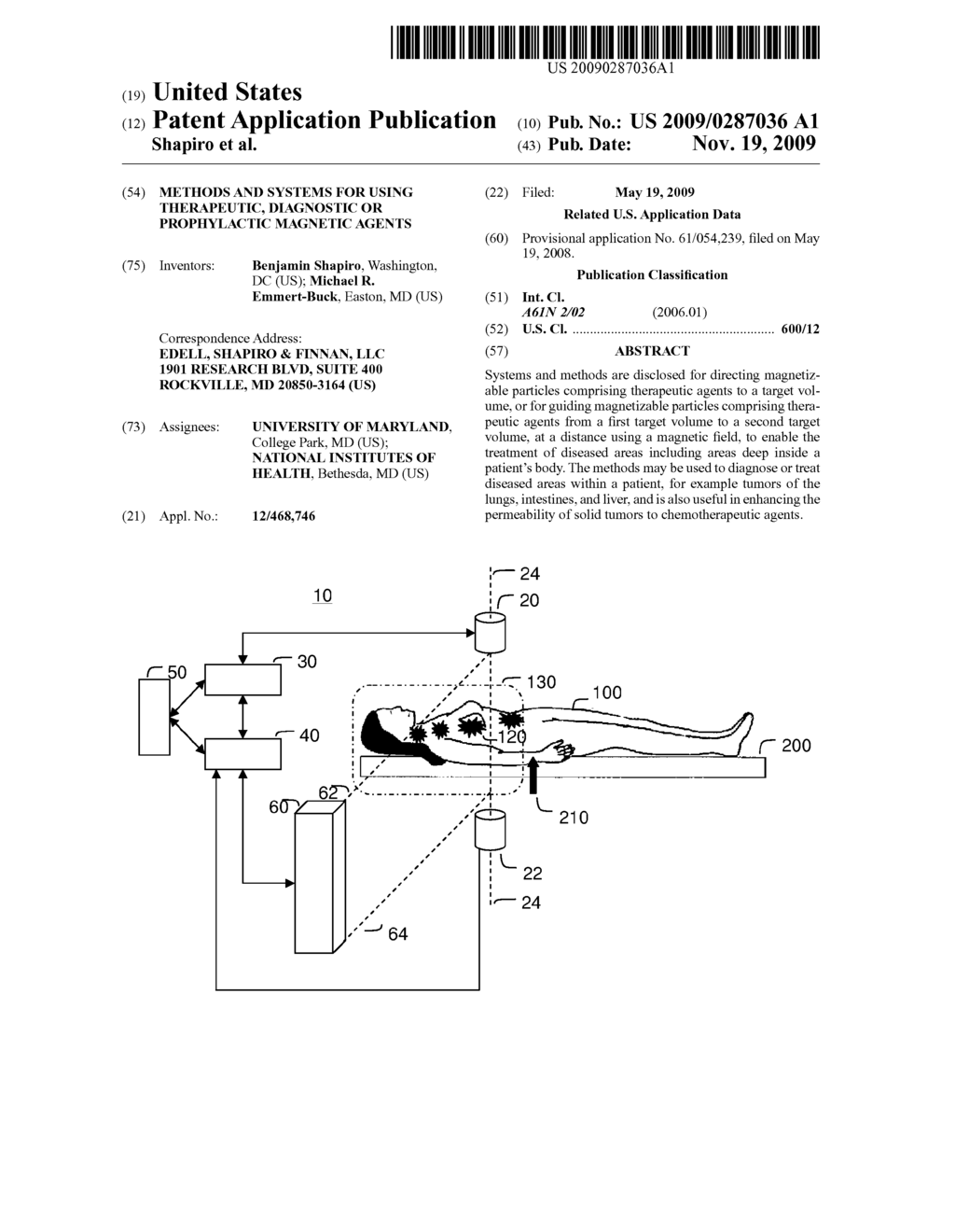 Methods And Systems For Using Therapeutic, Diagnostic or Prophylactic Magnetic Agents - diagram, schematic, and image 01