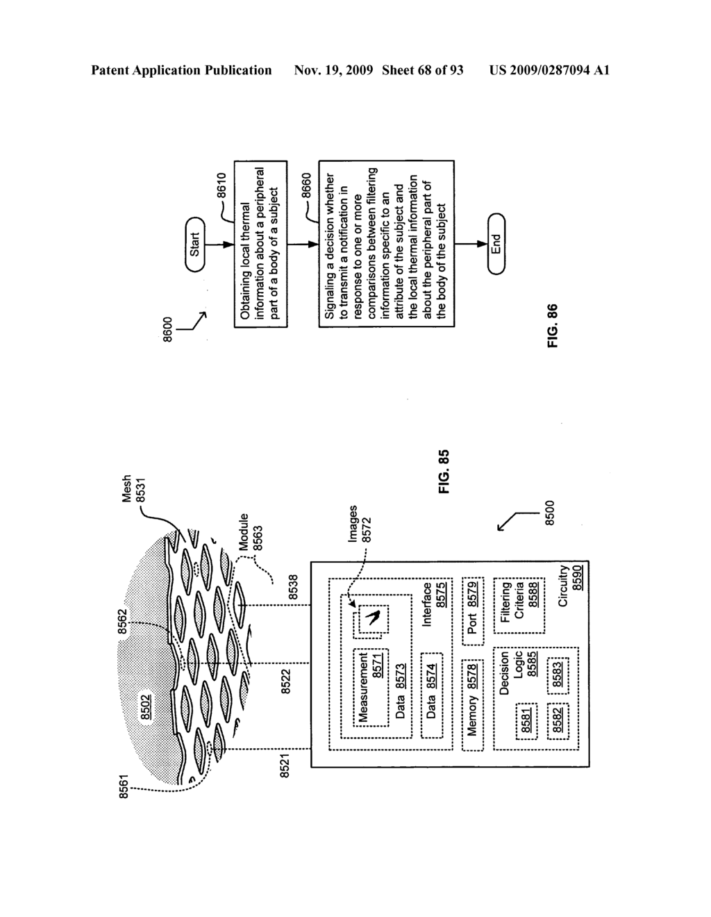 Circulatory monitoring systems and methods - diagram, schematic, and image 69