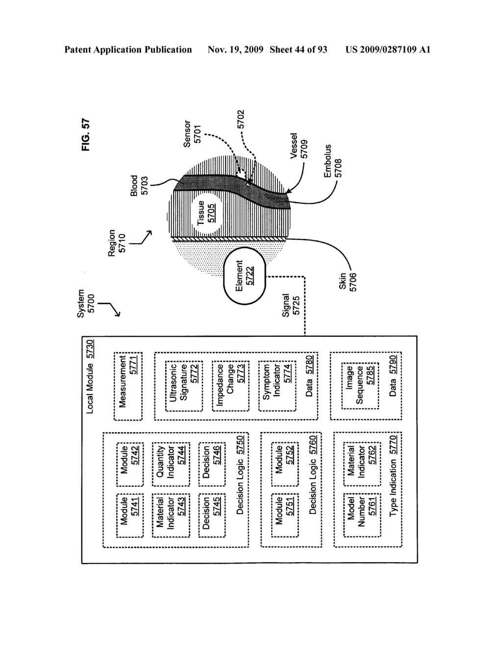 Circulatory monitoring systems and methods - diagram, schematic, and image 45