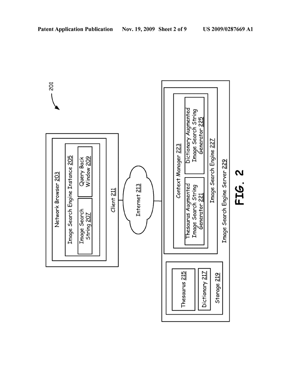 IMAGE SEARCH ENGINE USING CONTEXT SCREENING PARAMETERS - diagram, schematic, and image 03