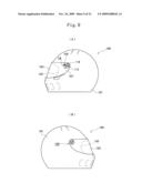 OPENING/CLOSING DEVICE AND HELMET HAVING THE SAME diagram and image