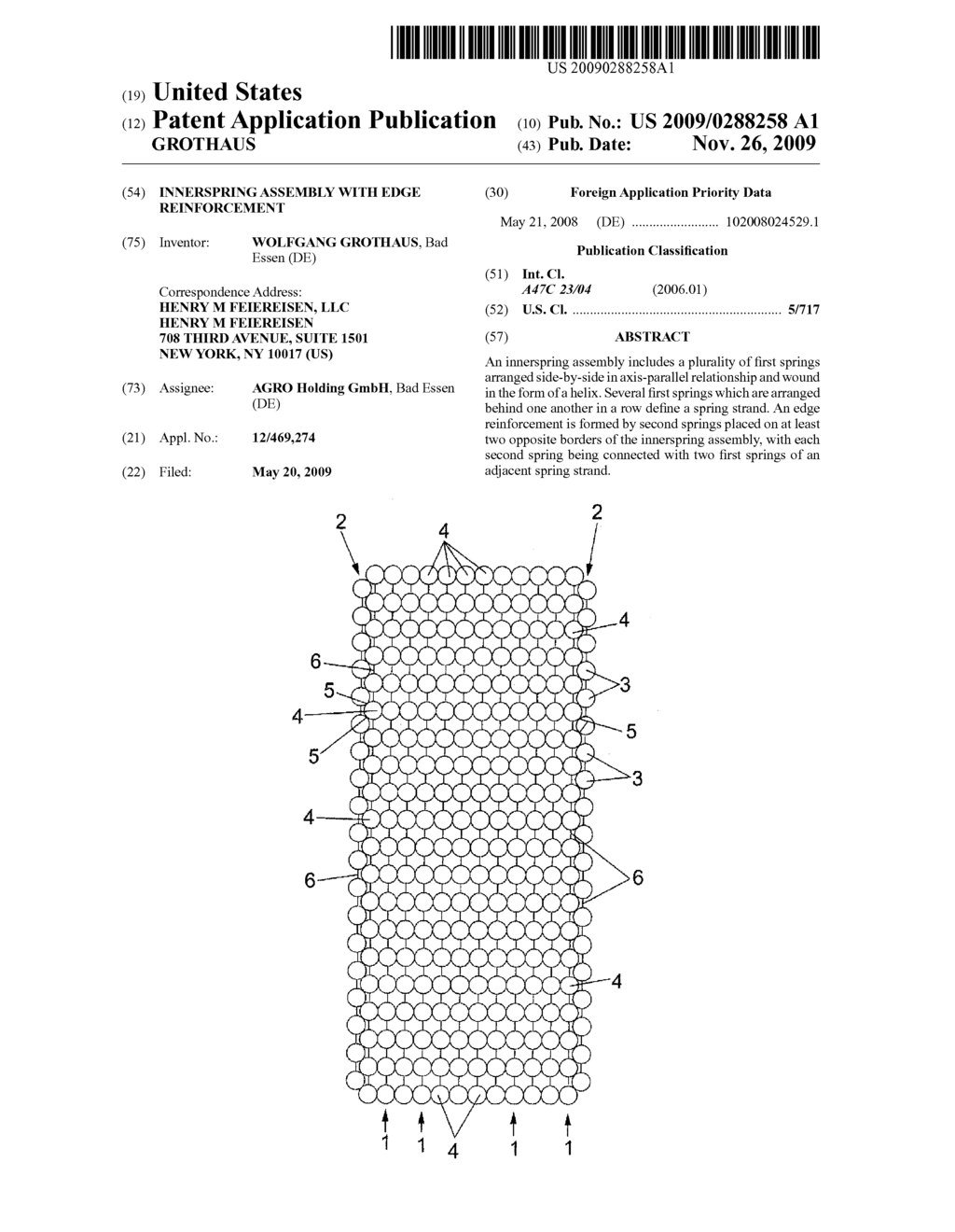 INNERSPRING ASSEMBLY WITH EDGE REINFORCEMENT - diagram, schematic, and image 01