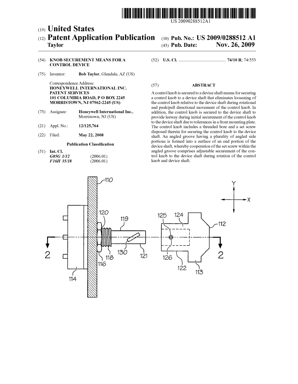 KNOB SECUREMENT MEANS FOR A CONTROL DEVICE - diagram, schematic, and image 01