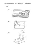 Device for producing break-scheduled line for vehicle upholstery member diagram and image