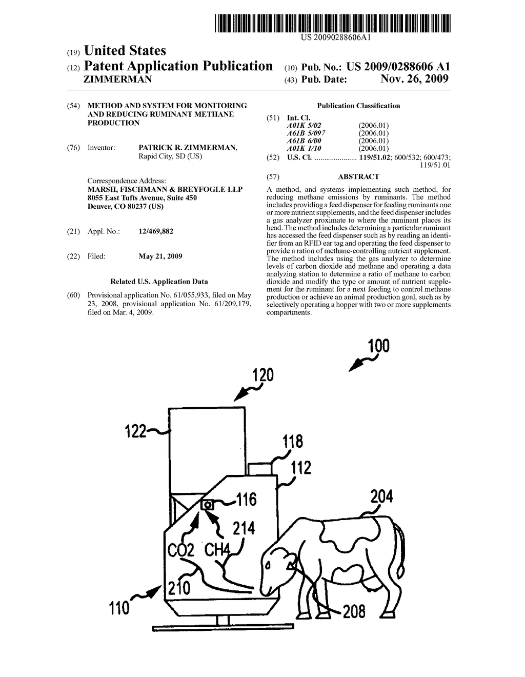 METHOD AND SYSTEM FOR MONITORING AND REDUCING RUMINANT METHANE PRODUCTION - diagram, schematic, and image 01