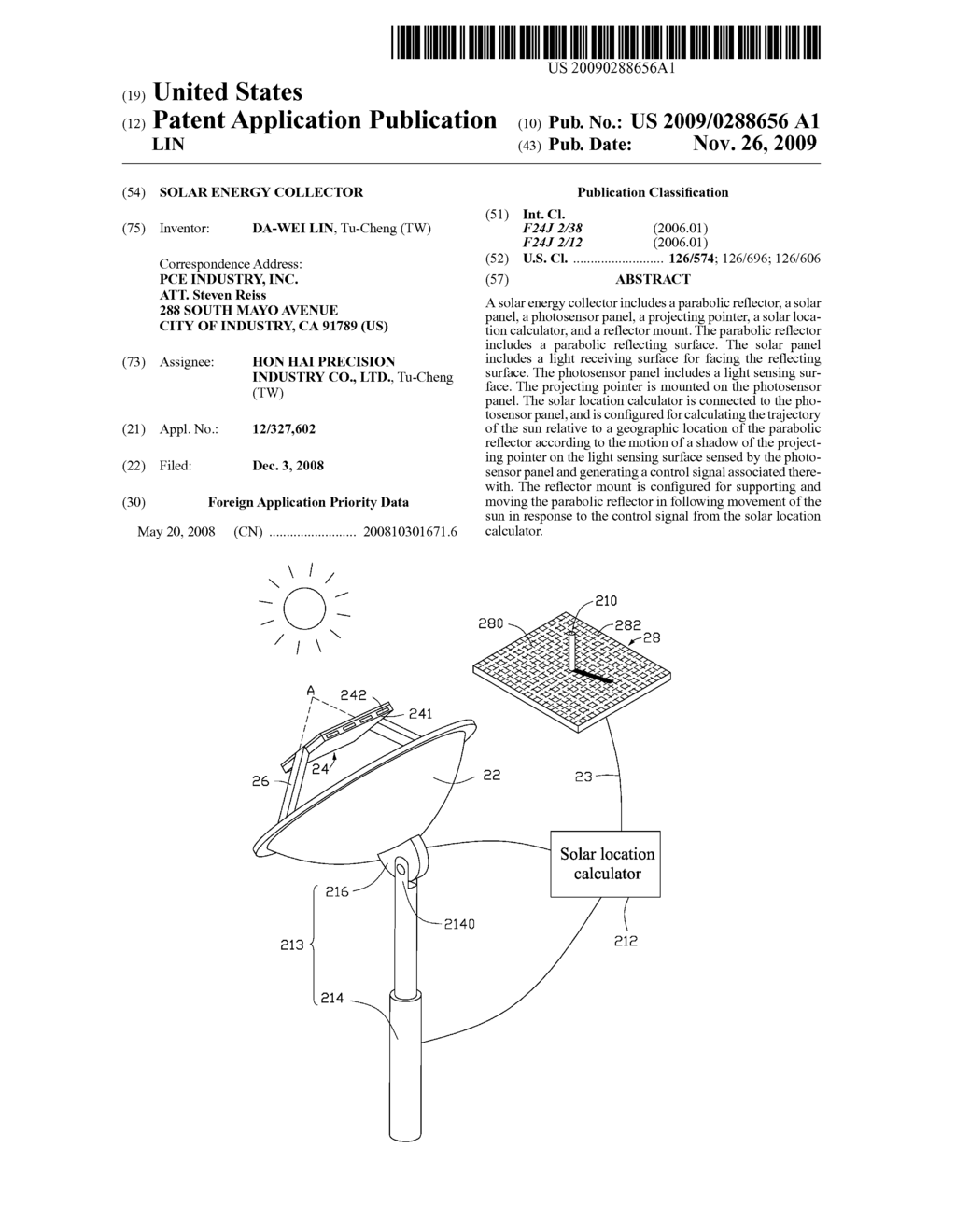 SOLAR ENERGY COLLECTOR - diagram, schematic, and image 01