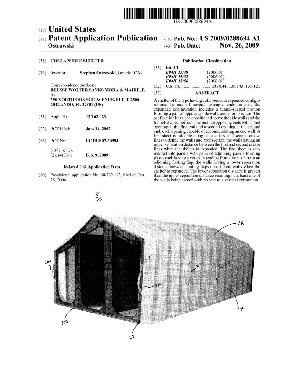 Collapsible Shelter - diagram, schematic, and image 01