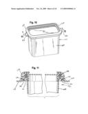 Container with sealing lid diagram and image