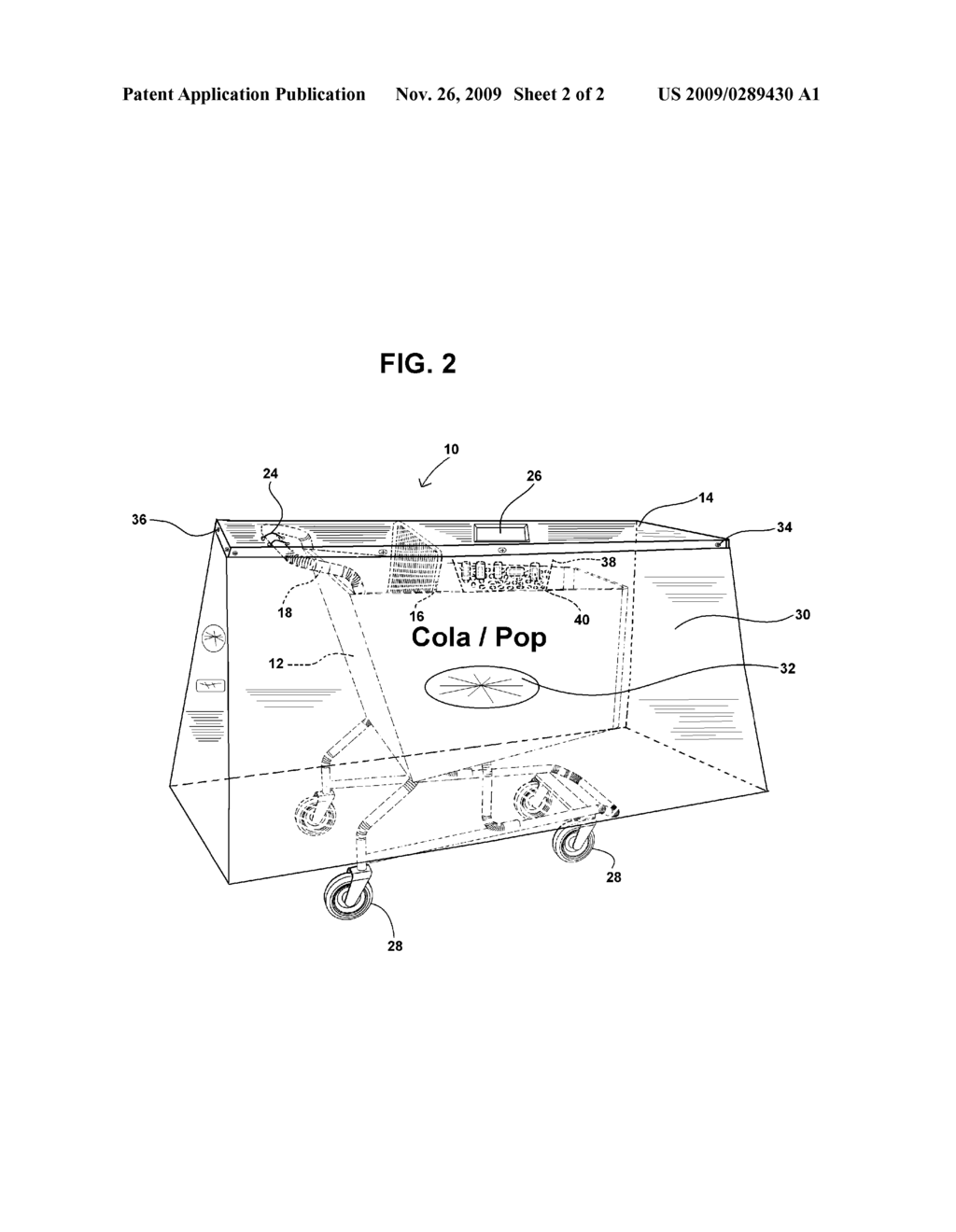 Shopping cart transformed into a mobile dispensing display device - diagram, schematic, and image 03