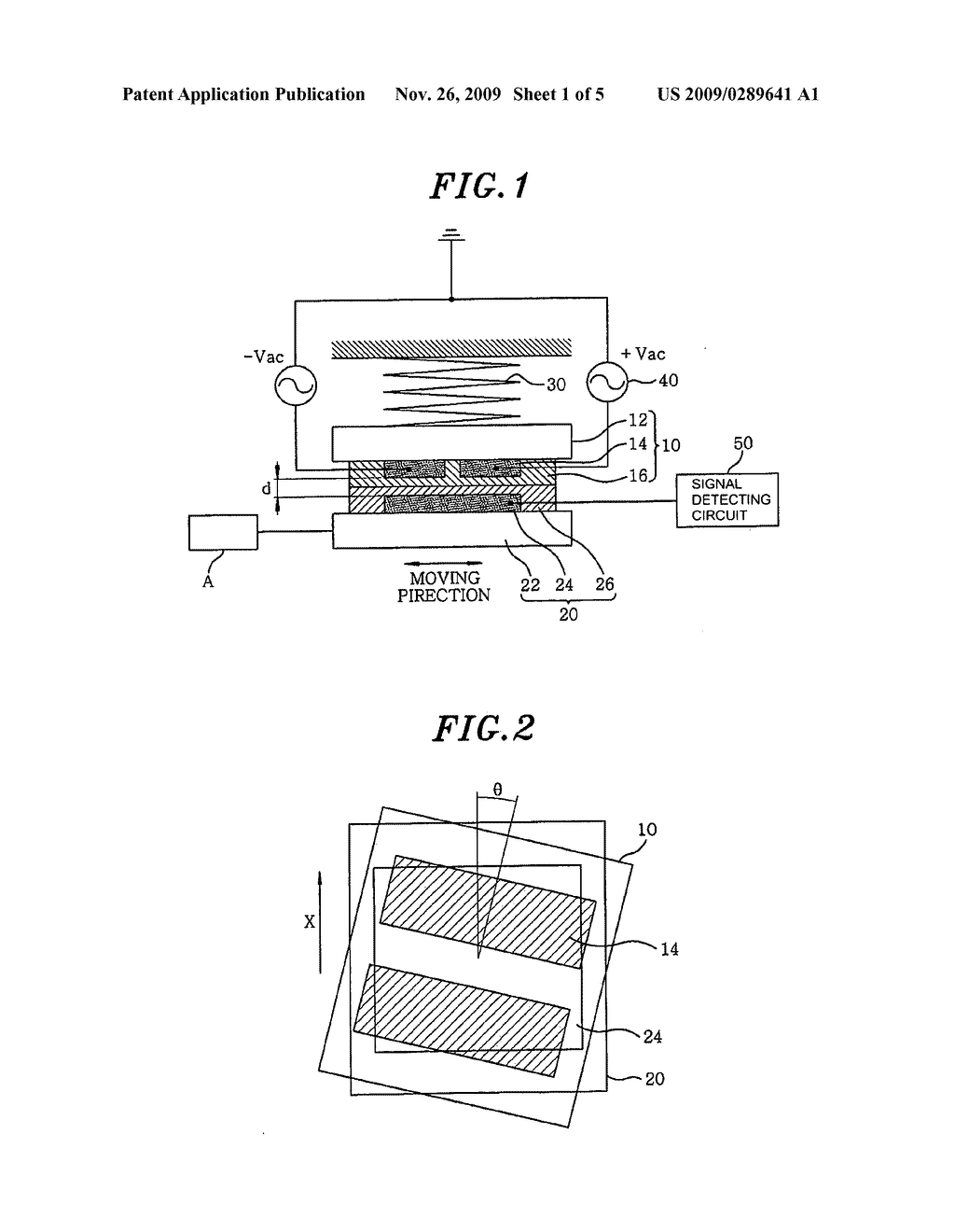 Area-variable type capacitive displacement sensor having mechanical guide - diagram, schematic, and image 02
