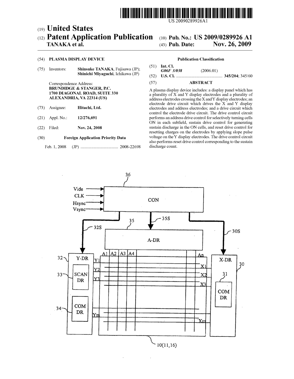 PLASMA DISPLAY DEVICE - diagram, schematic, and image 01