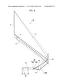 Projection type display device and image displaying method diagram and image