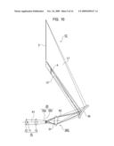 Projection type display device and image displaying method diagram and image