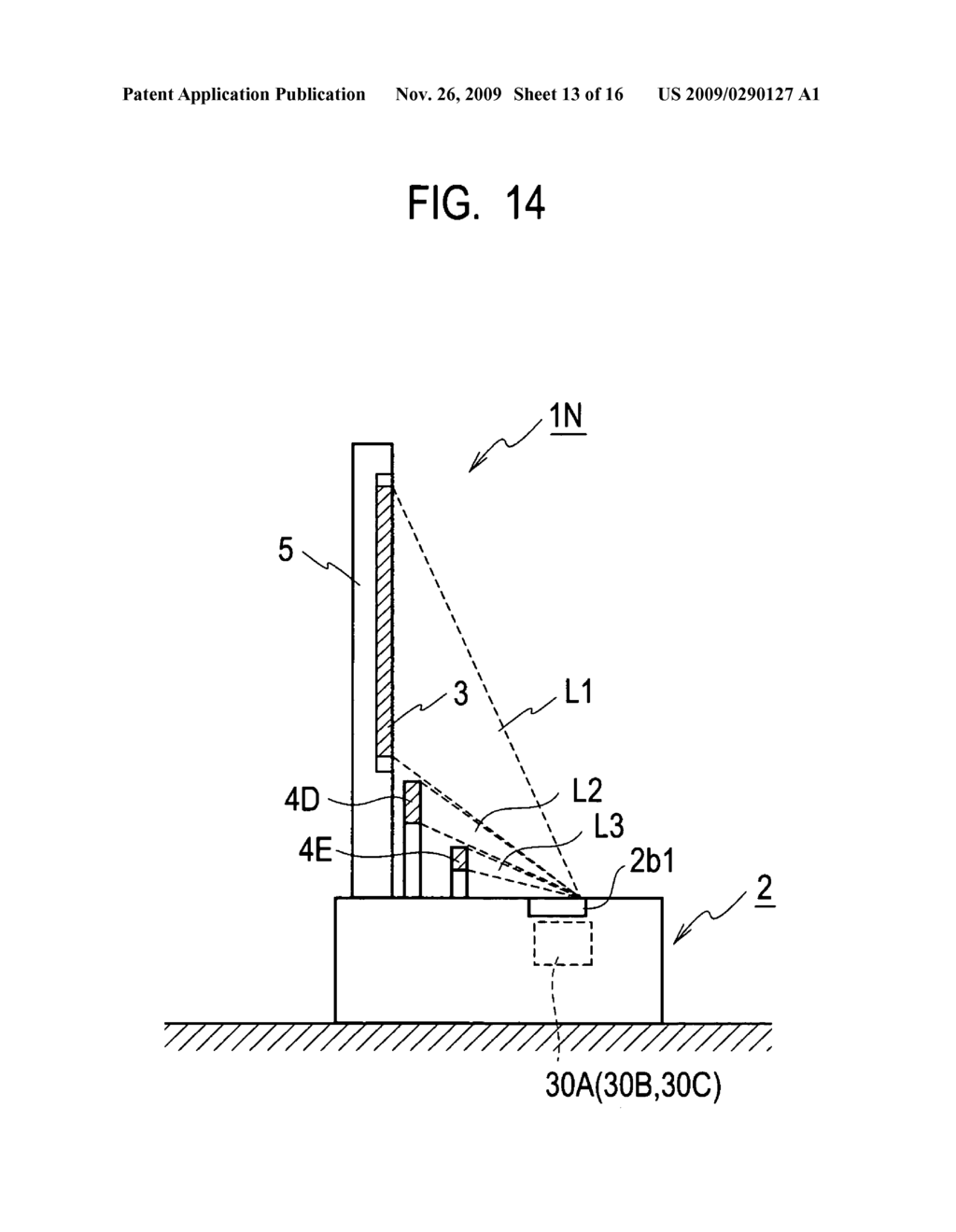 Projection type display device and image displaying method - diagram, schematic, and image 14