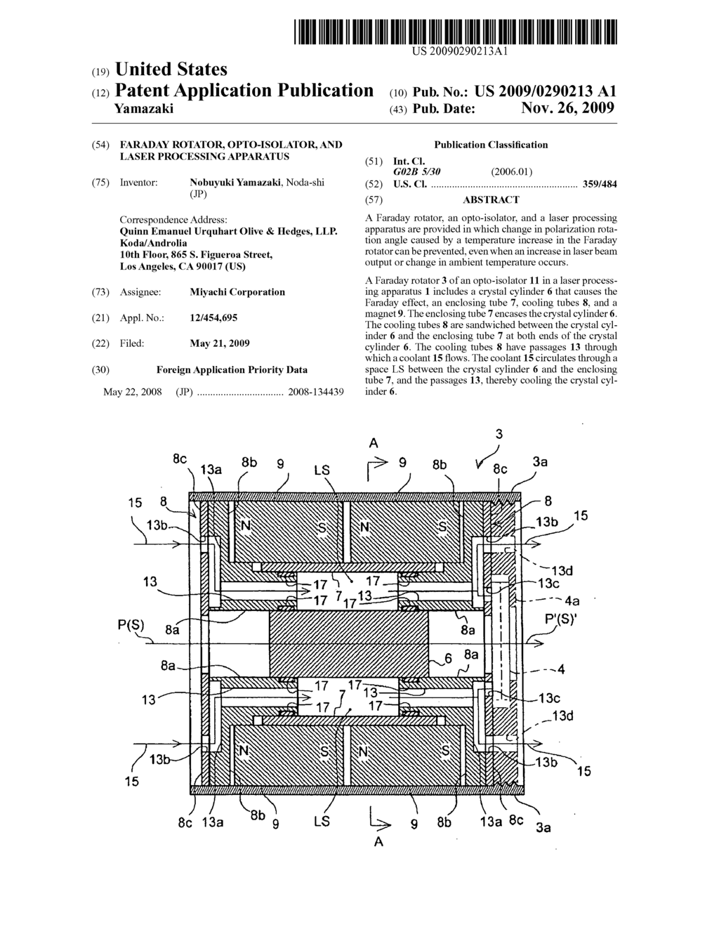 Faraday rotator, opto-isolator, and laser processing apparatus - diagram, schematic, and image 01