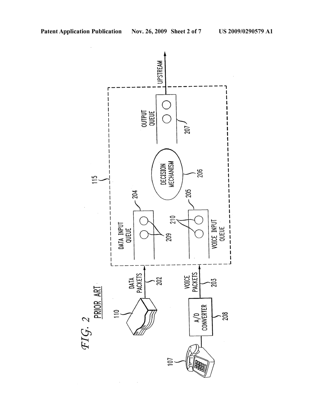 Method and Apparatus for Controlling the Quality of Service of Voice and Data Services Over Variable Bandwidth Access Networks - diagram, schematic, and image 03